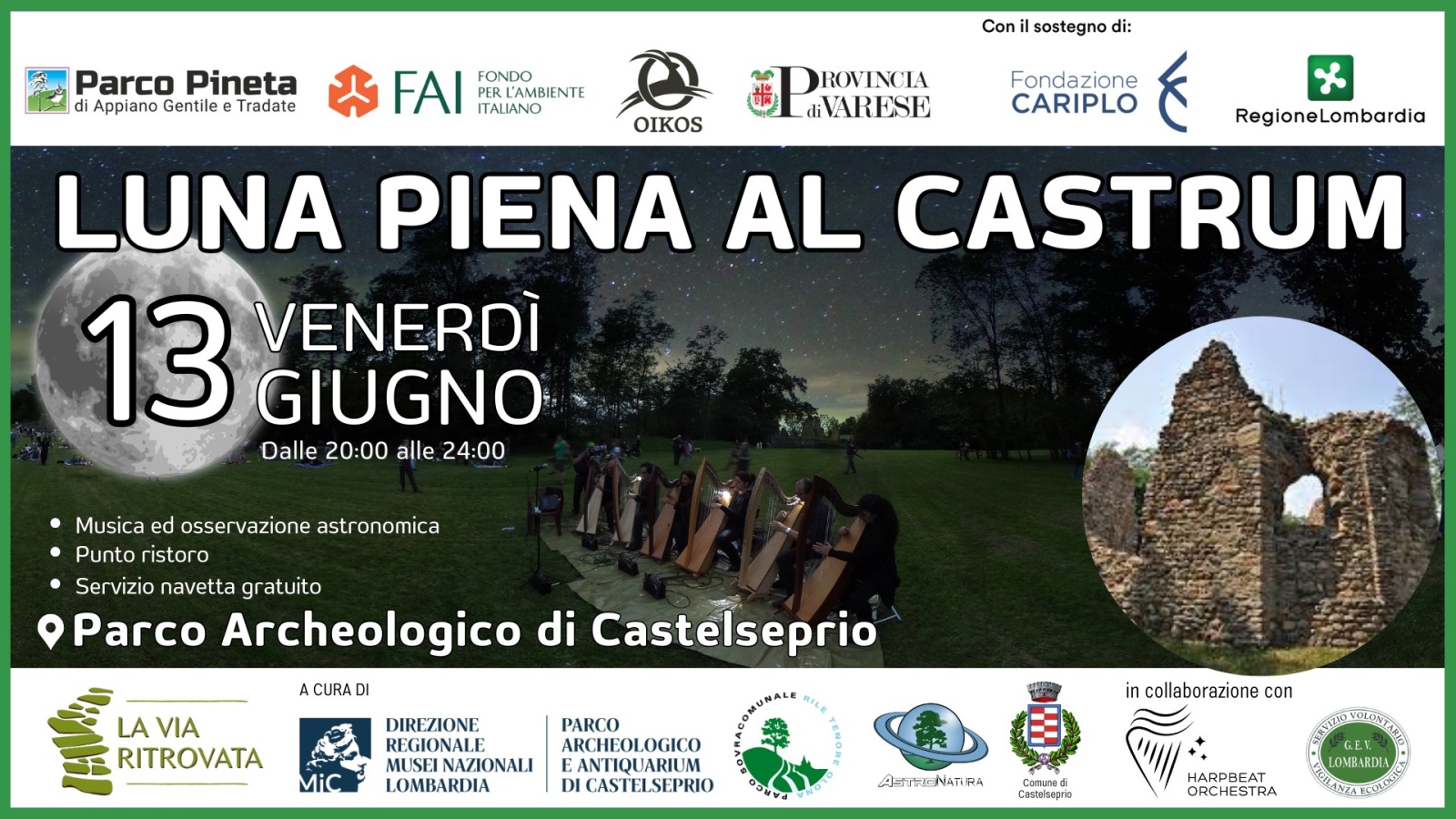 LUNA PIENA AL CASTRUM - Castelseprio (VA)
